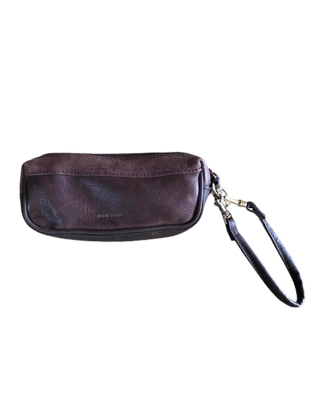 Vintage‎ Leather Wristlet in Chocolate Brown